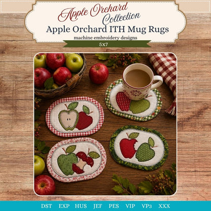 EW538 - Apple Orchard ITH Mug Rugs