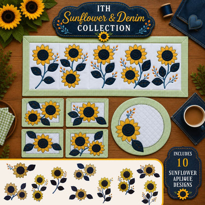 EW546 - ITH Sunflower and Denim Collection