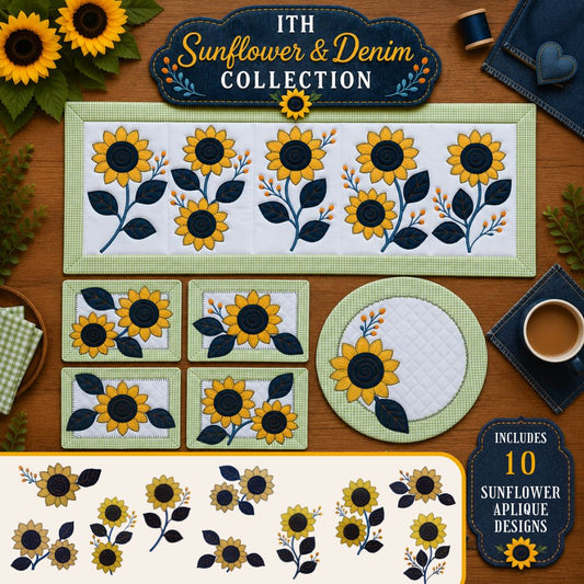 EW546 - ITH Sunflower and Denim Collection