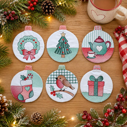 EW549 – ITH Christmas Bauble Coasters