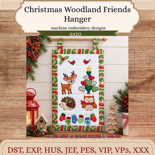 EW555 – Christmas Woodland Friends Hanger