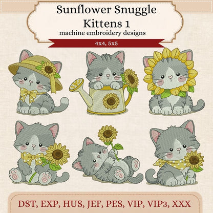EW556 - Sunflower Snuggle Kittens 1