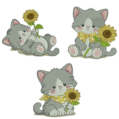 EW556 - Sunflower Snuggle Kittens 1
