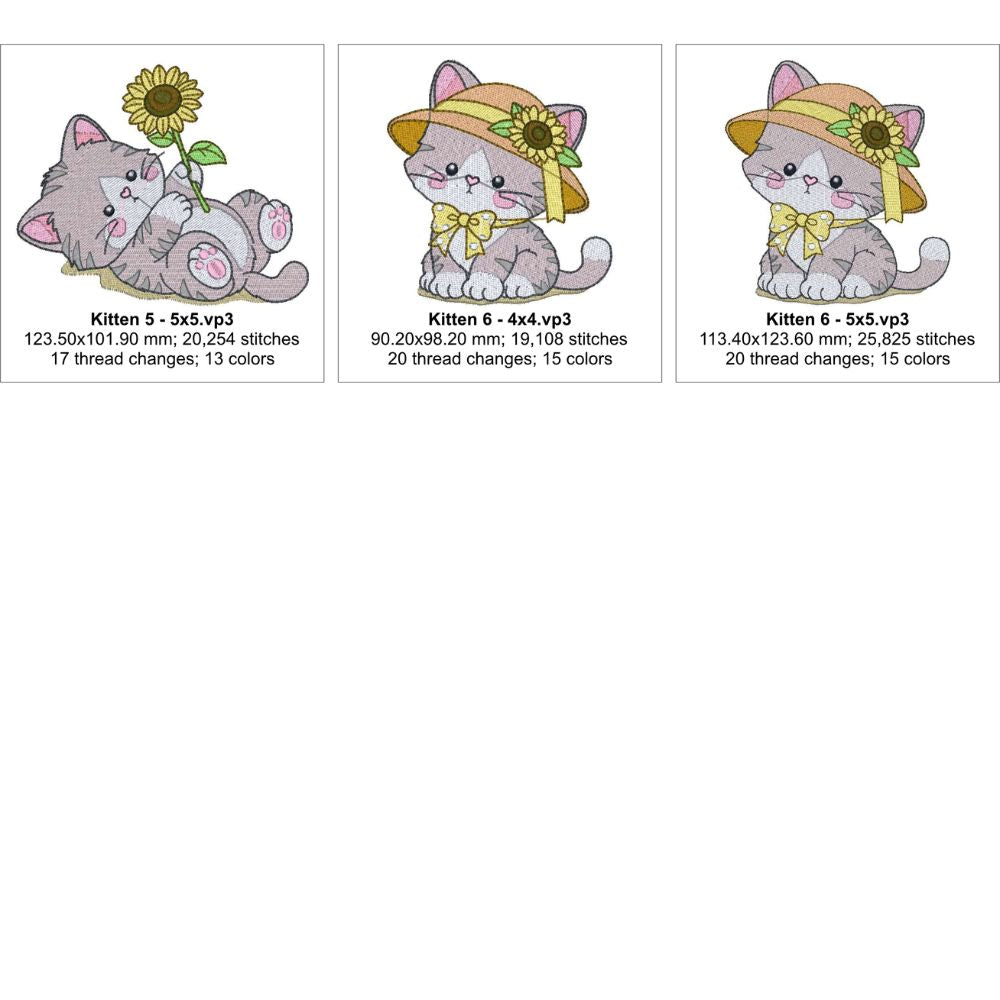 EW556 - Sunflower Snuggle Kittens 1