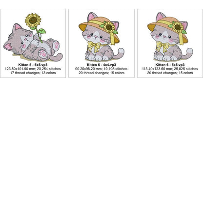 EW556 - Sunflower Snuggle Kittens 1
