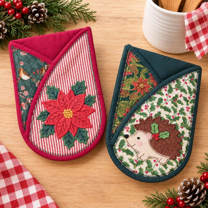 EW561 – ITH Festive Quilted Oven Mitts