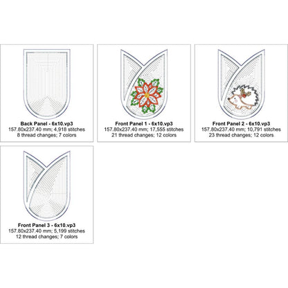 EW561 – ITH Festive Quilted Oven Mitts