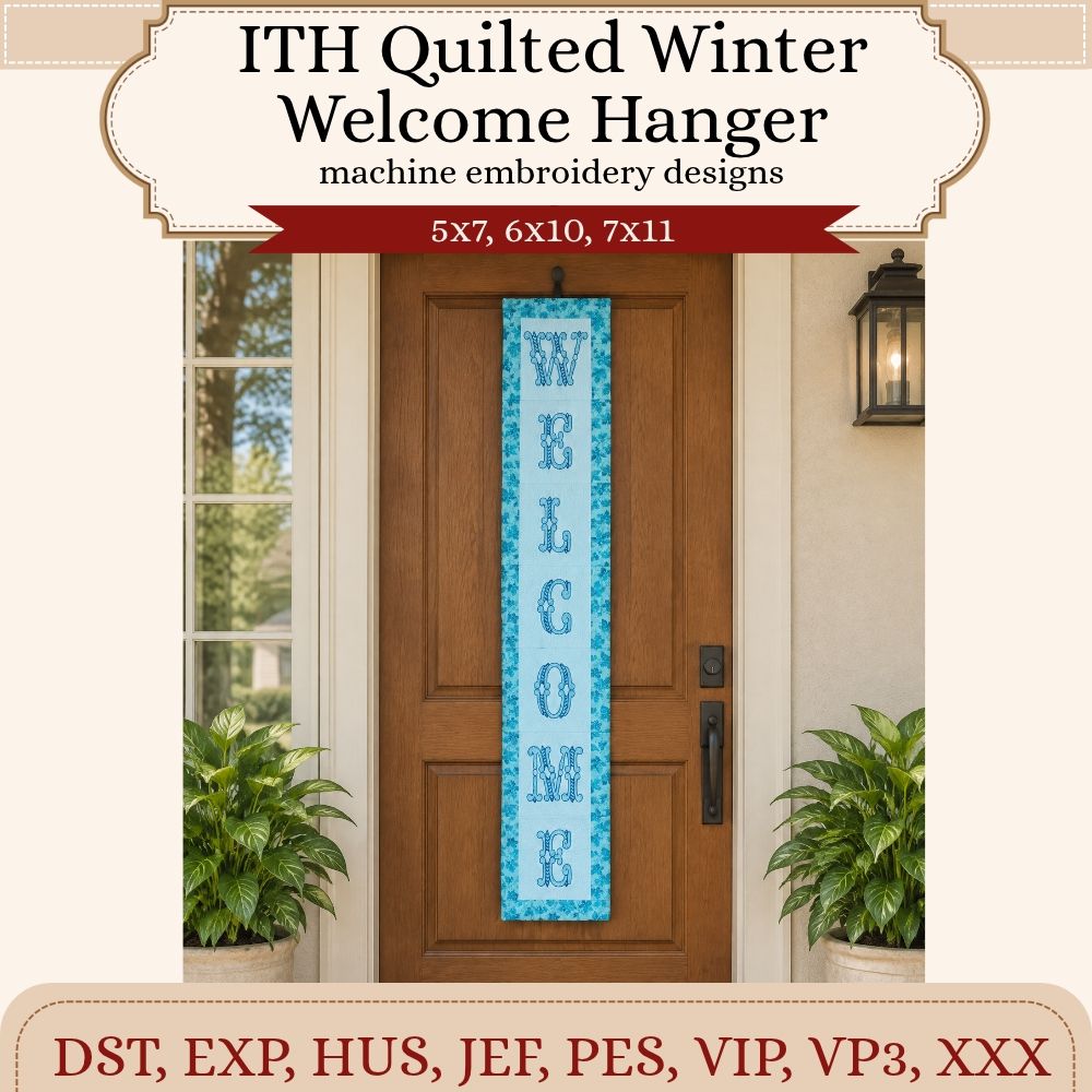 EW564 - ITH Quilted Winter Welcome Hanger