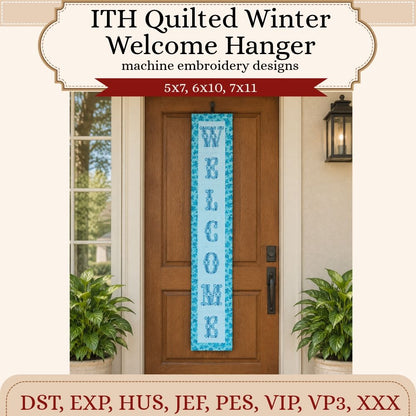 EW564 - ITH Quilted Winter Welcome Hanger