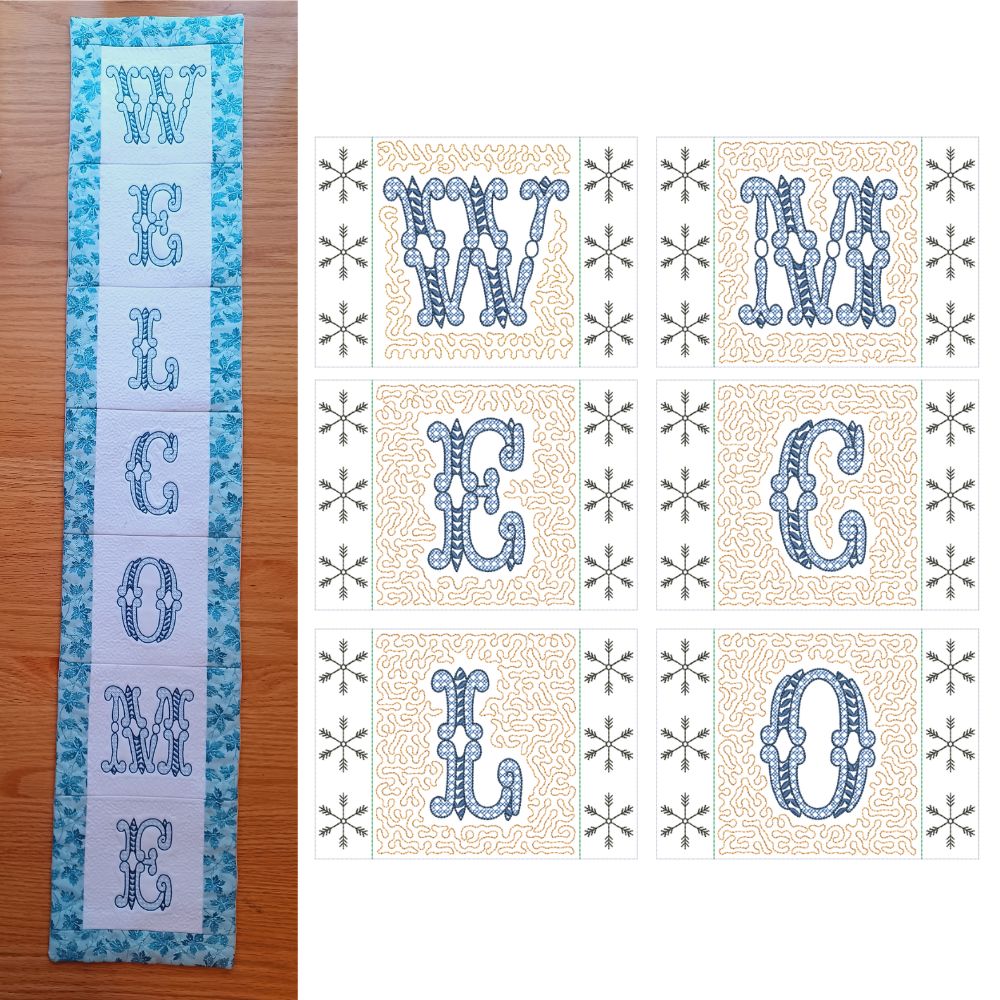 EW564 - ITH Quilted Winter Welcome Hanger