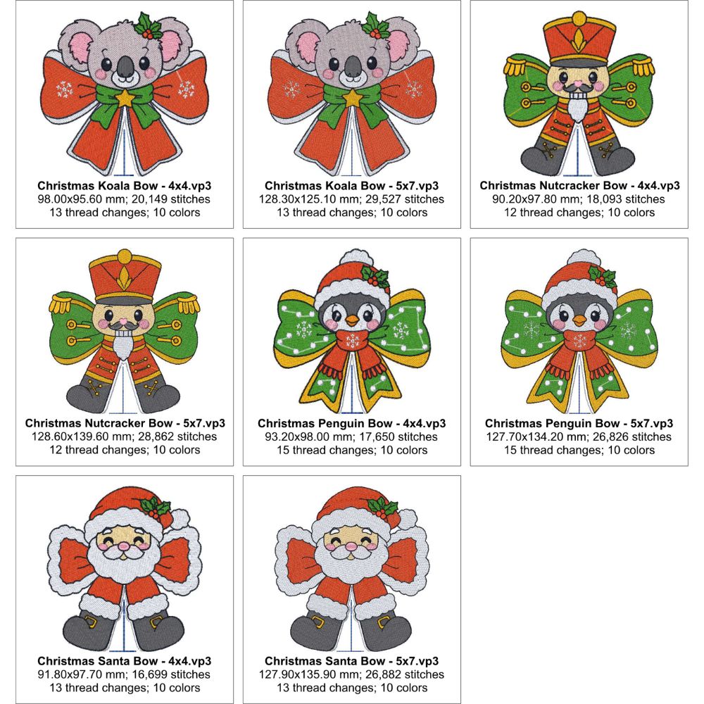 EW566 - Christmas Bows 2