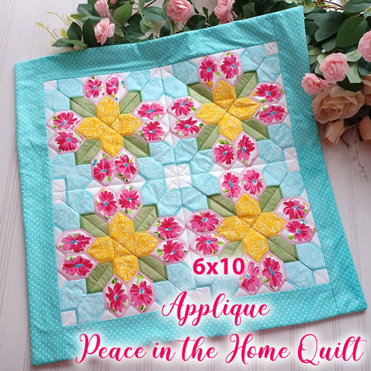 EWC176  Applique Peace In The Home Quilt