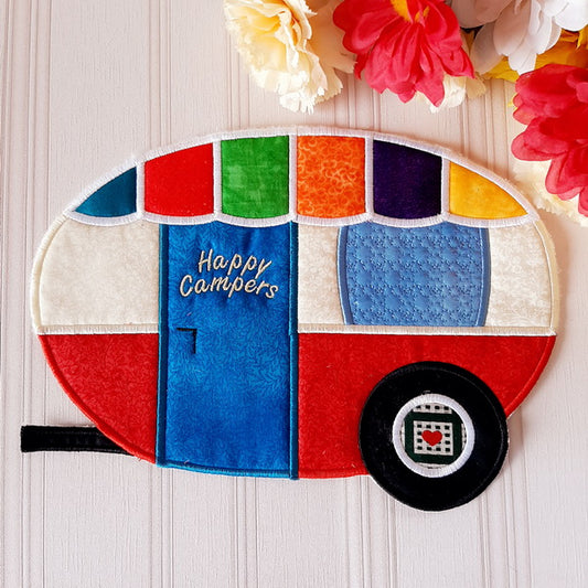 EWC185  ITH Large Applique Happy Camper 1