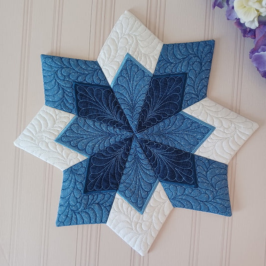 EWC204  Star Burst Quilted Table Topper