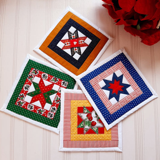 EWC208  ITH Quilted Star Potholders