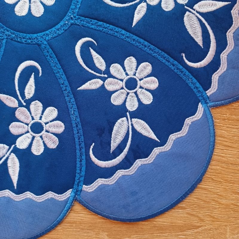 EWC274- White and Blue Table Topper