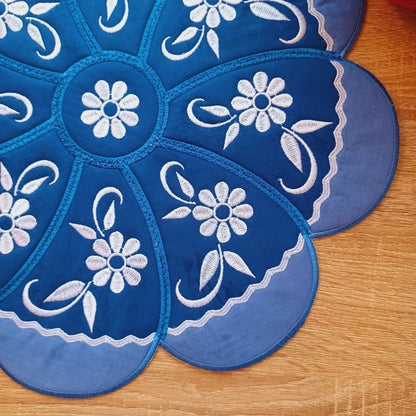 EWC274- White and Blue Table Topper