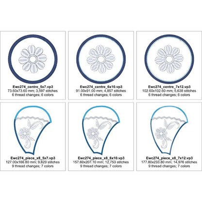 EWC274- White and Blue Table Topper