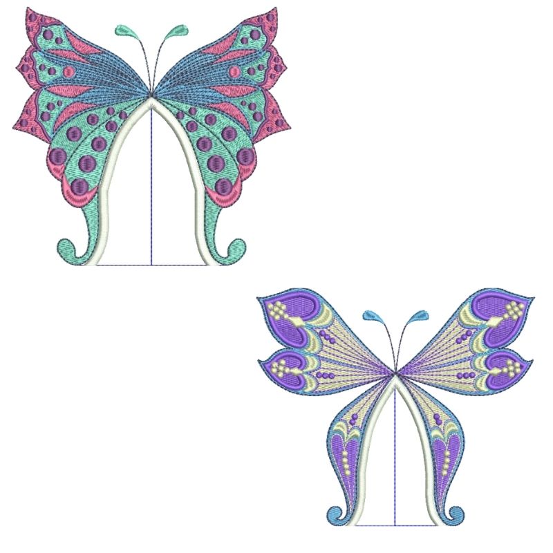 Butterfly Design Split Butterfly Side Split Designs – Machine Embroidery Design | EmbWeekly