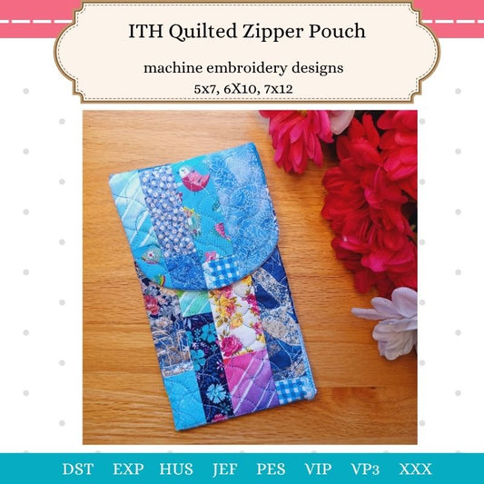 EWC288 - ITH Quilted Zipper Pouch