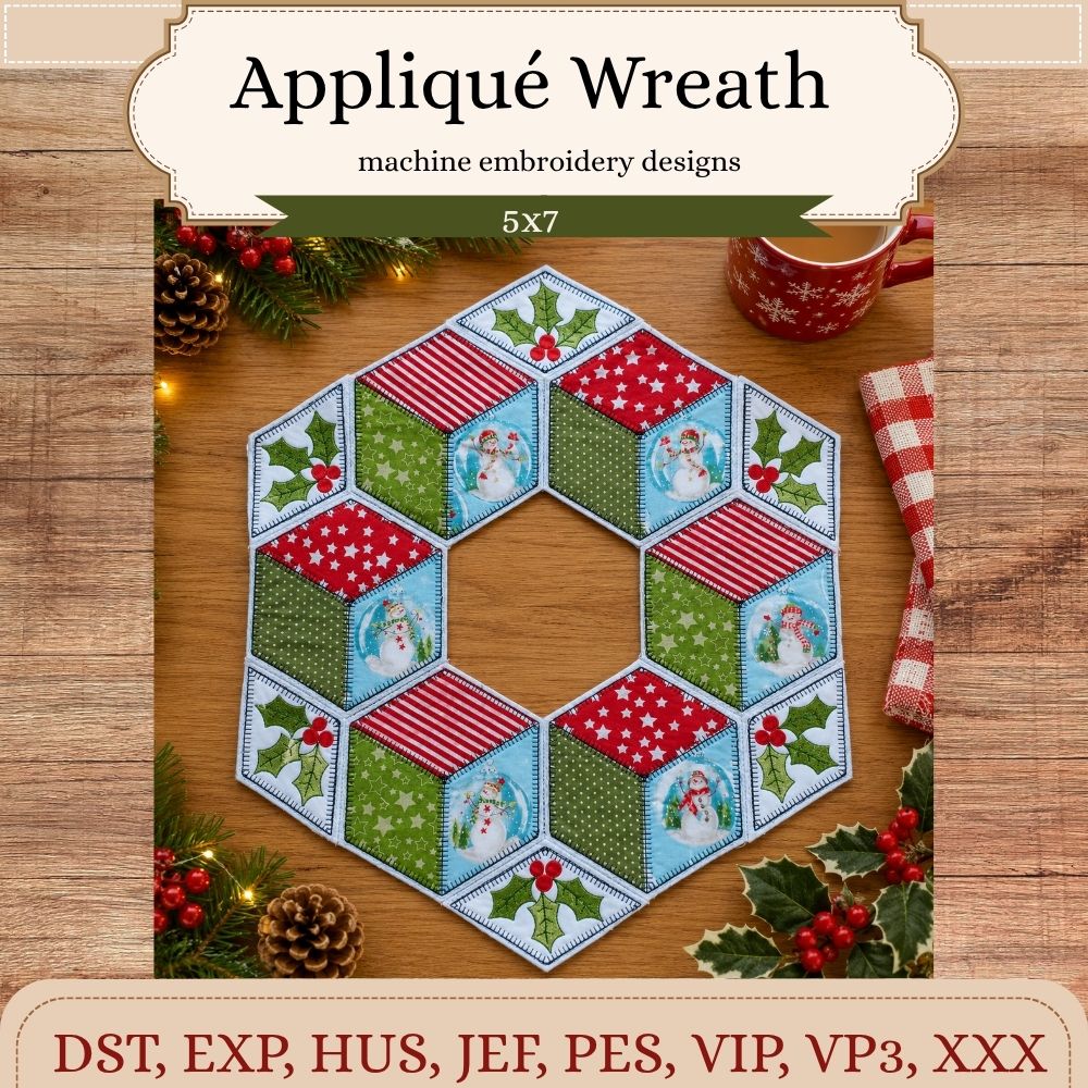 EWC292 - Applique Wreath
