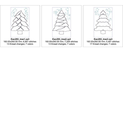 EWC293 - Applique Festive Trees Table Runner