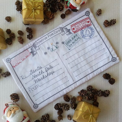 EWV152  ITH Santa Post Mini Quilt