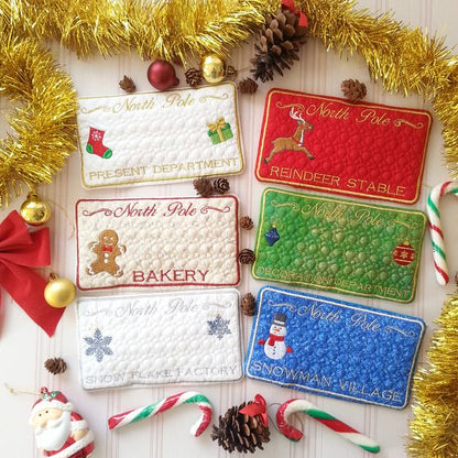 EWV177  ITH North Pole Mug Rugs