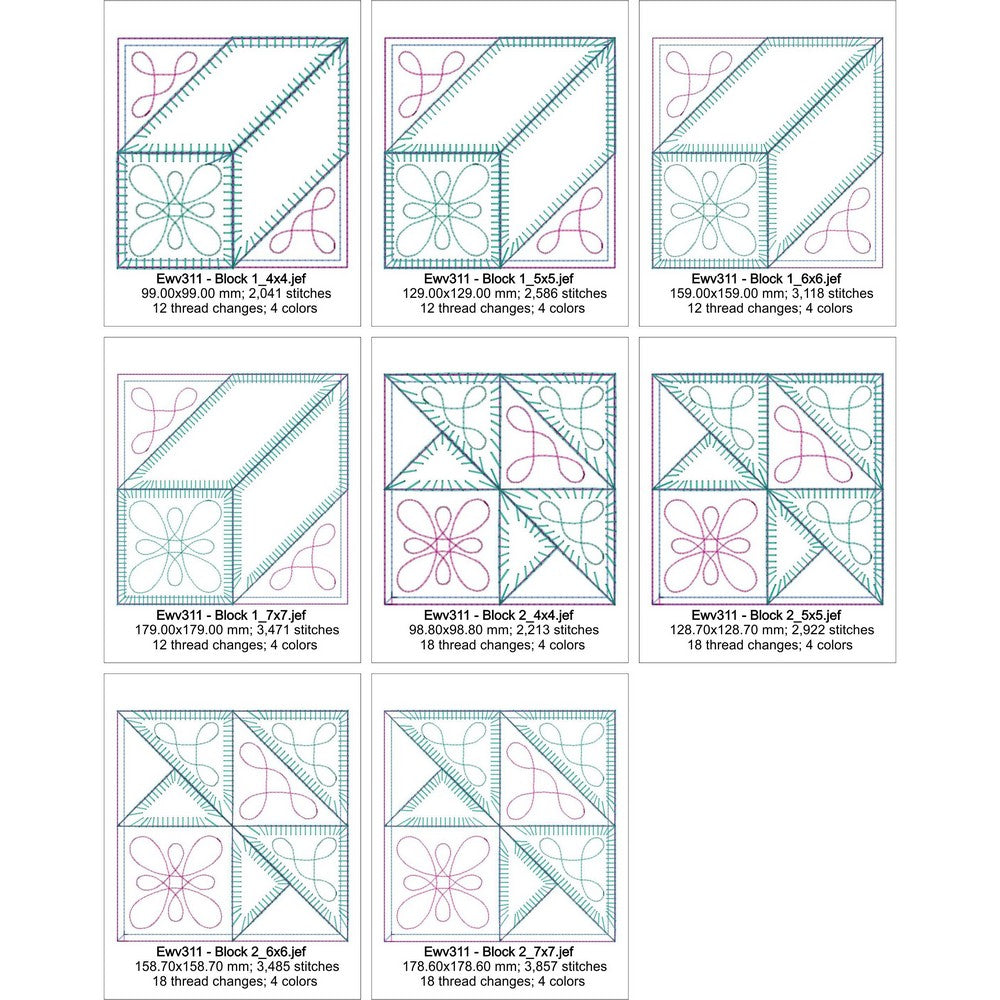 EWV311  Crown and Cube Quilt