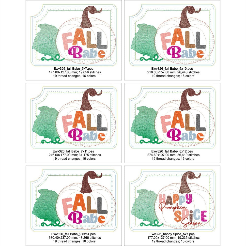 EWV326 - ITH Fall Mug Rugs & Placemats