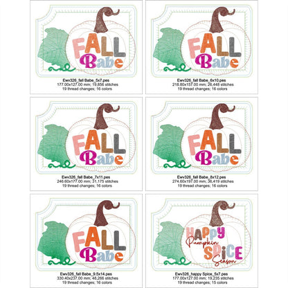 EWV326 - ITH Fall Mug Rugs & Placemats