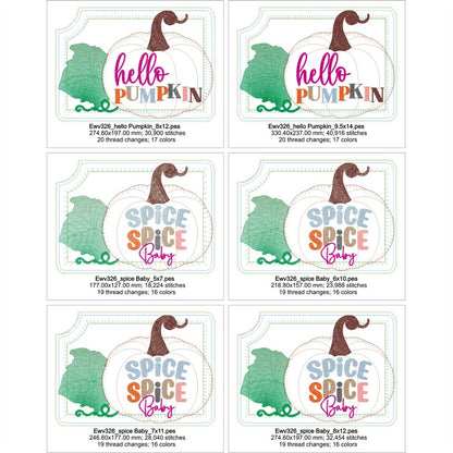 EWV326 - ITH Fall Mug Rugs & Placemats
