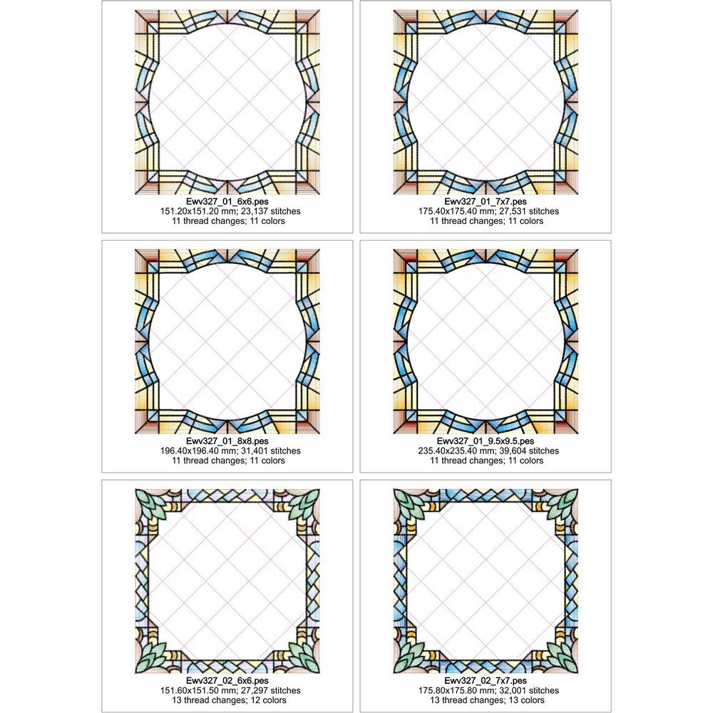 EWV327 - Stained Glass Quilt Blocks