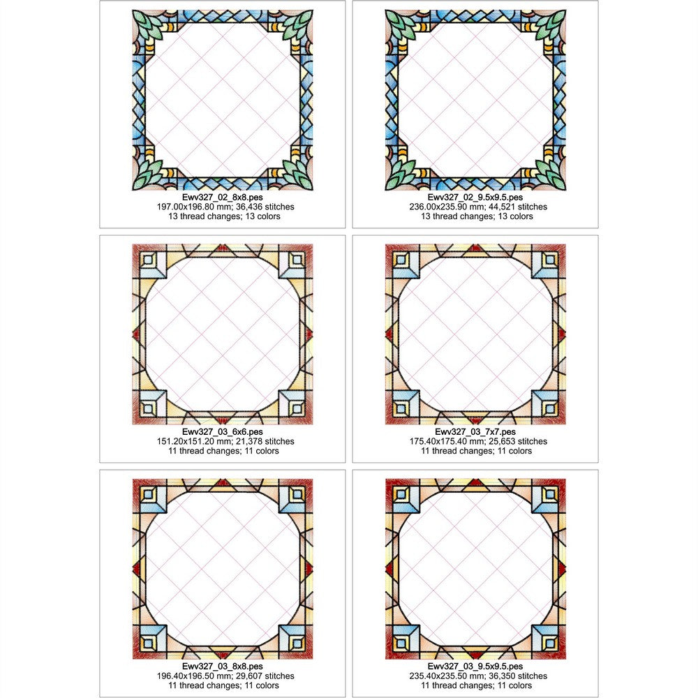EWV327 - Stained Glass Quilt Blocks