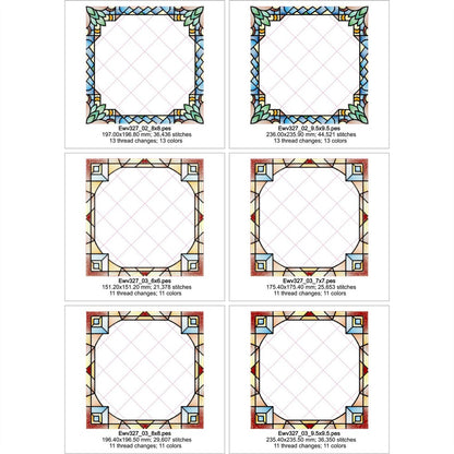 EWV327 - Stained Glass Quilt Blocks