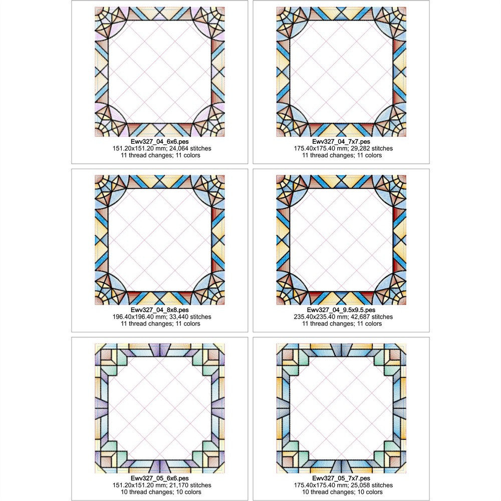 EWV327 - Stained Glass Quilt Blocks