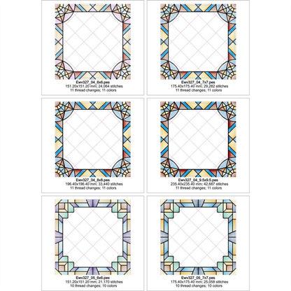 EWV327 - Stained Glass Quilt Blocks