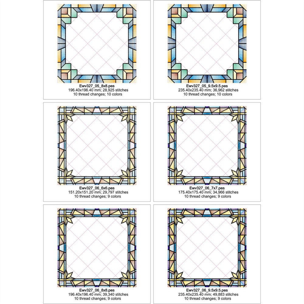 EWV327 - Stained Glass Quilt Blocks