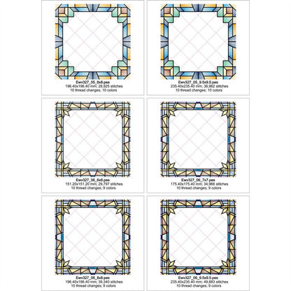 EWV327 - Stained Glass Quilt Blocks