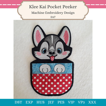 EWV328 - Klee Kai Pocket Peeker