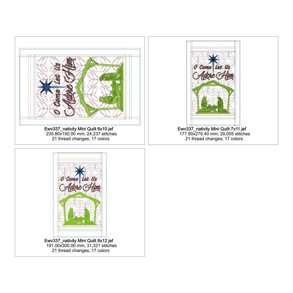 EWV337 - Nativity Mini Quilt