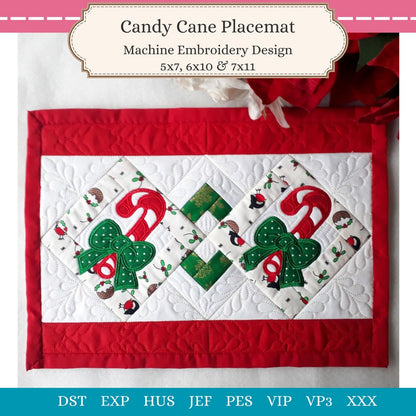 EWV340 - Candy Cane Placemat