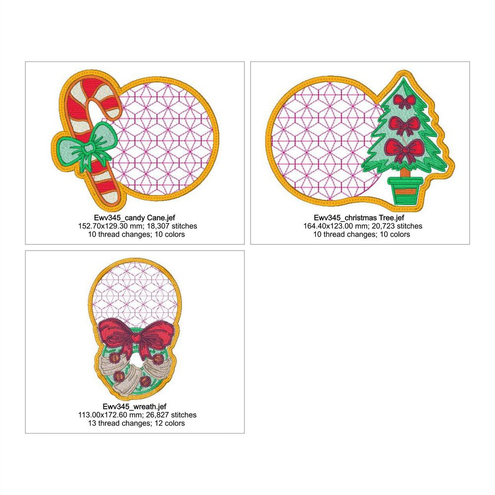 EWV345 - Christmas Mug Rugs 1