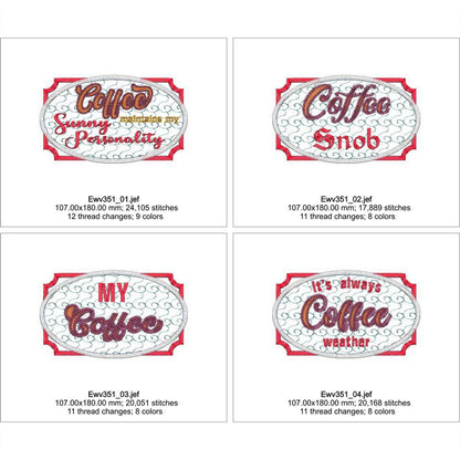 EWV351 - Coffee Shop Mug Rugs 1