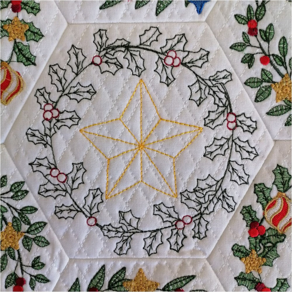 EWV364 - Christmas Wreath Hex Blocks