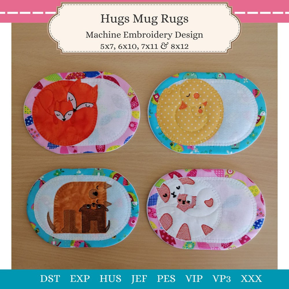 EWV366 - Hugs Mug Rugs
