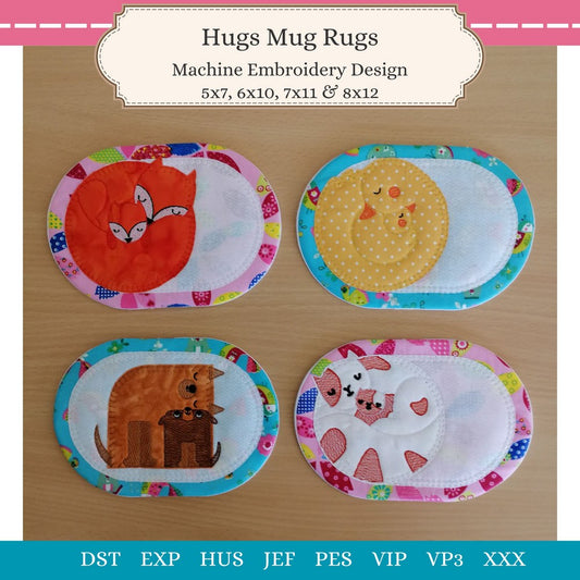 EWV366 - Hugs Mug Rugs
