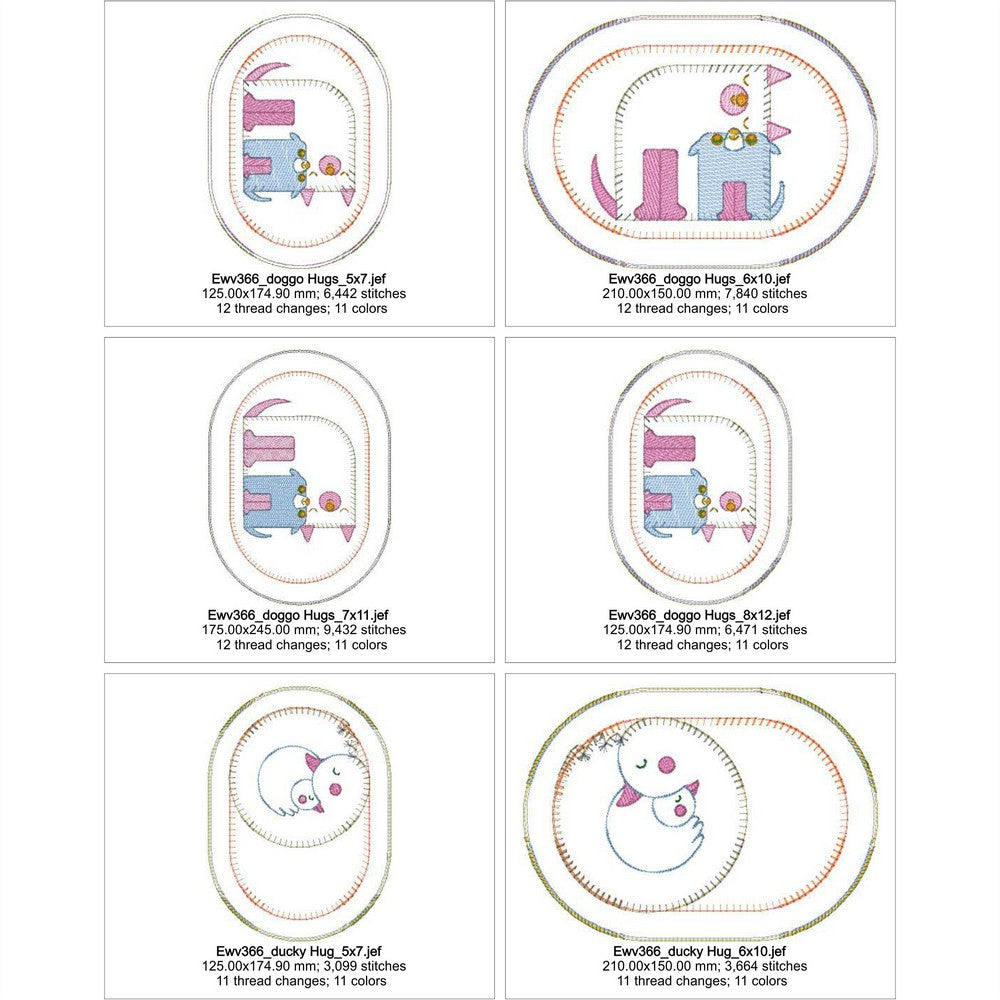 EWV366 - Hugs Mug Rugs