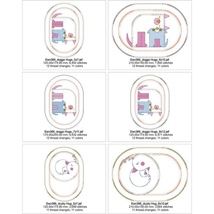 EWV366 - Hugs Mug Rugs