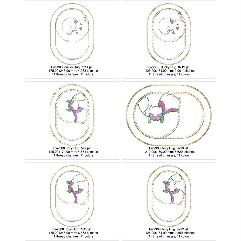 EWV366 - Hugs Mug Rugs